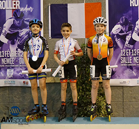 Podium Vitesse poussins garçons - France Indoor 2022