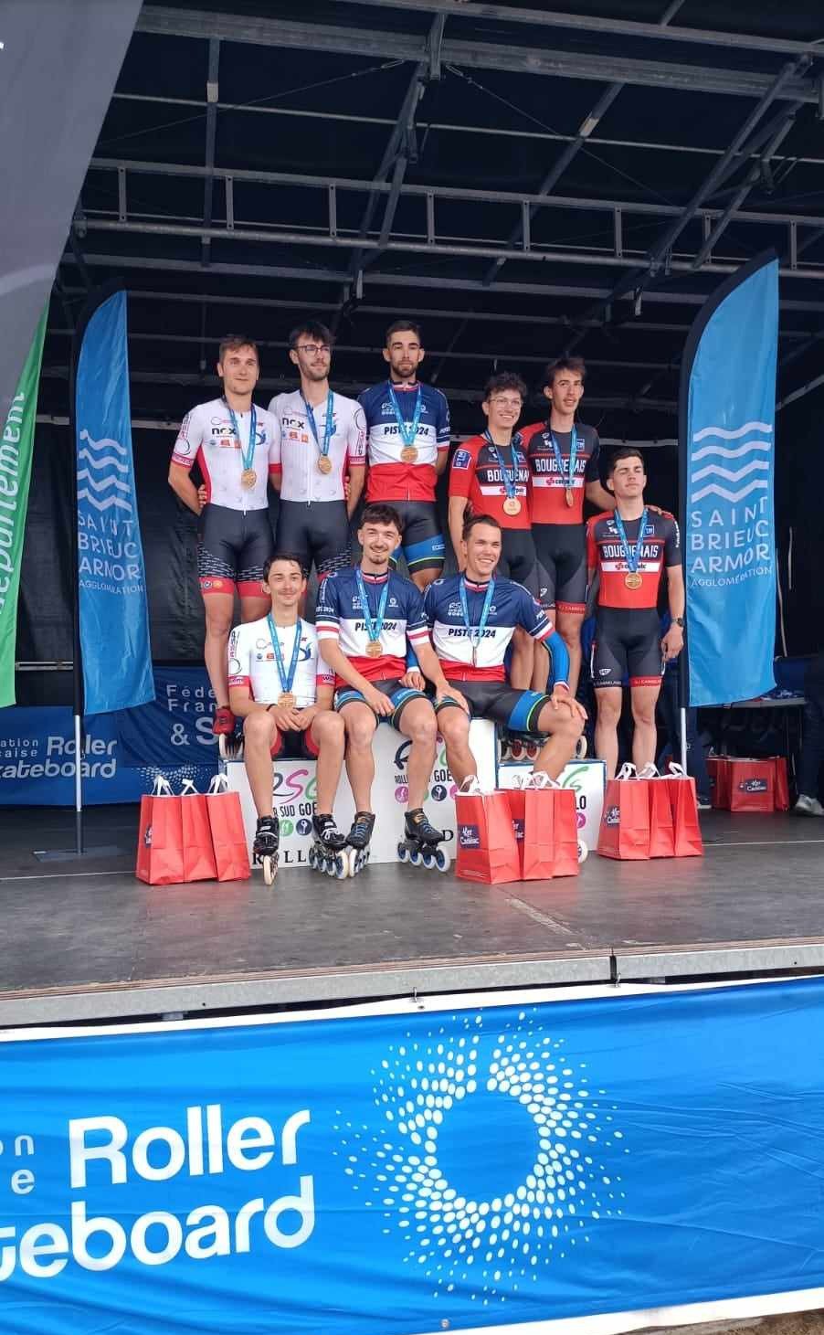Doucelin Pedicone Thomas Ridolfi et Kevin Fourneret champions de France du relais